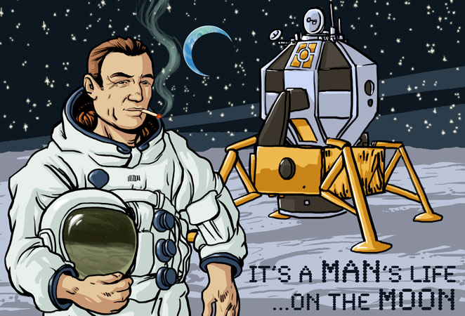 It's a man's life on the Moon